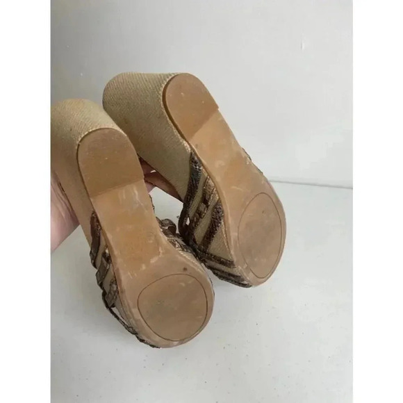 Women's Lucky Brand Brown and Turquoise Wedges Size 8 - Picture 5 of 11